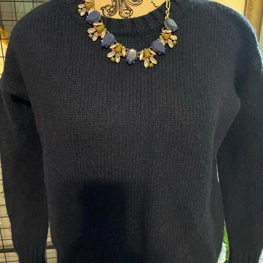 J. Crew Navy Blue Crew Neck Sweater - Picture 1 of 5